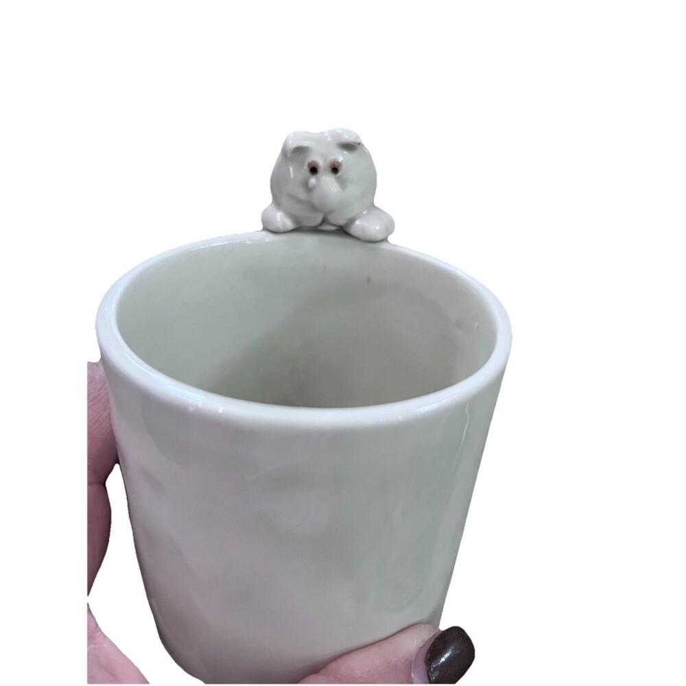 Vintage Fitz and Floyd CATNAP Figural Mug With Fish on Bottom 1977 Cat Coffee